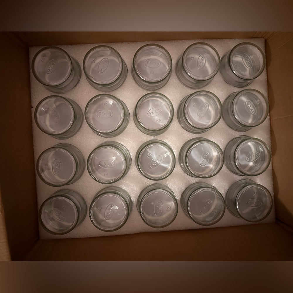 21 Four Ounce Glass Jars